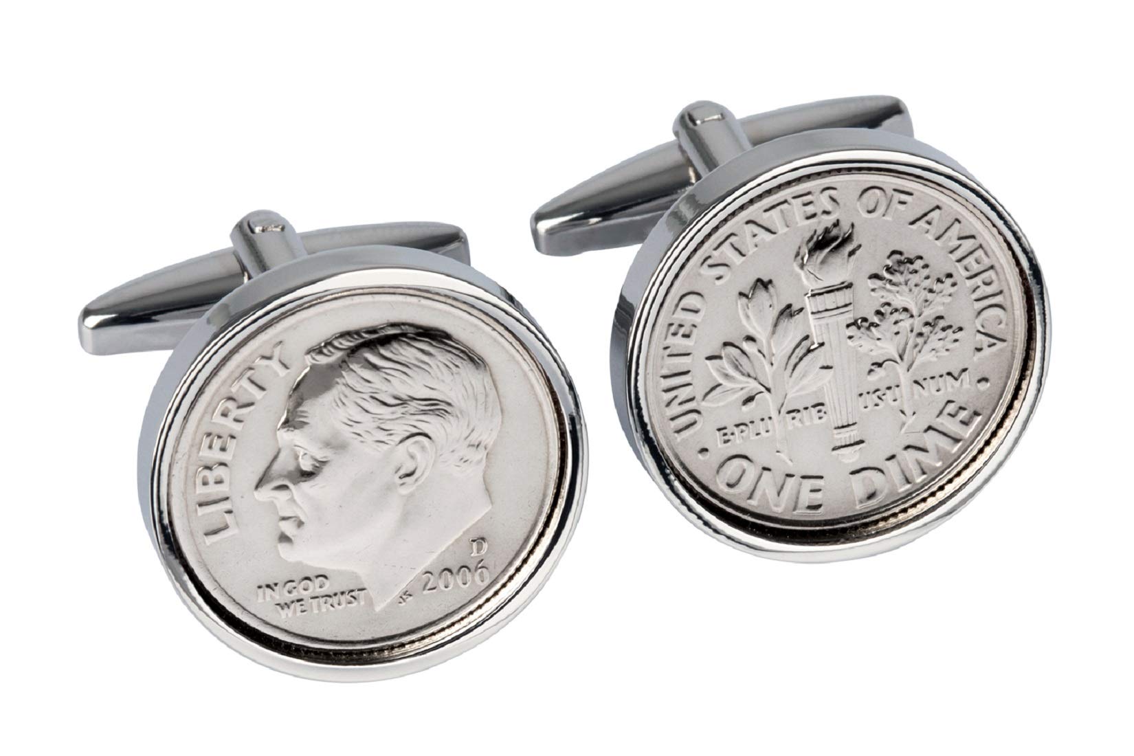 2006 Wedding Anniversary - 2006 US Dime Cufflinks