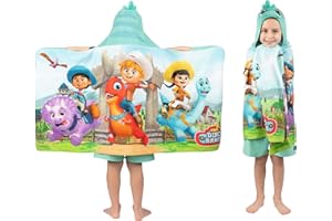 Dino Ranch Bath/Pool/Beach Soft Cotton Terry Hooded Towel Wrap, 24 in x 50 in, By Franco Kids