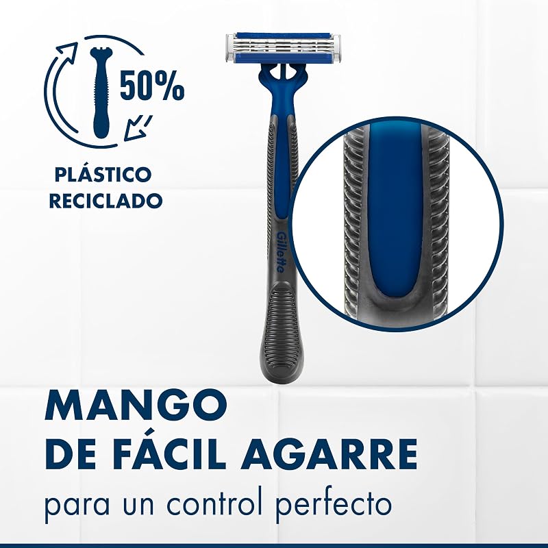 Blue3 Smooth Maquinillas de Afeitar Desechables Hombre, Pack de 16