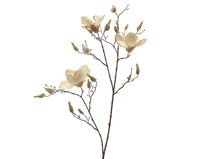 MAGNOLIENZWEIG SEIDE 89CM IVORY