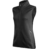 Zip Up Womens Vest with Zipper Pockets Athletic Sweater Fleece Vest Sleeveless Sweater Jacket