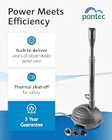 Pontec PondoVario 750 Pond Fountain Pump 720 LPH 4 Nozzles Filter 9W Black view 2