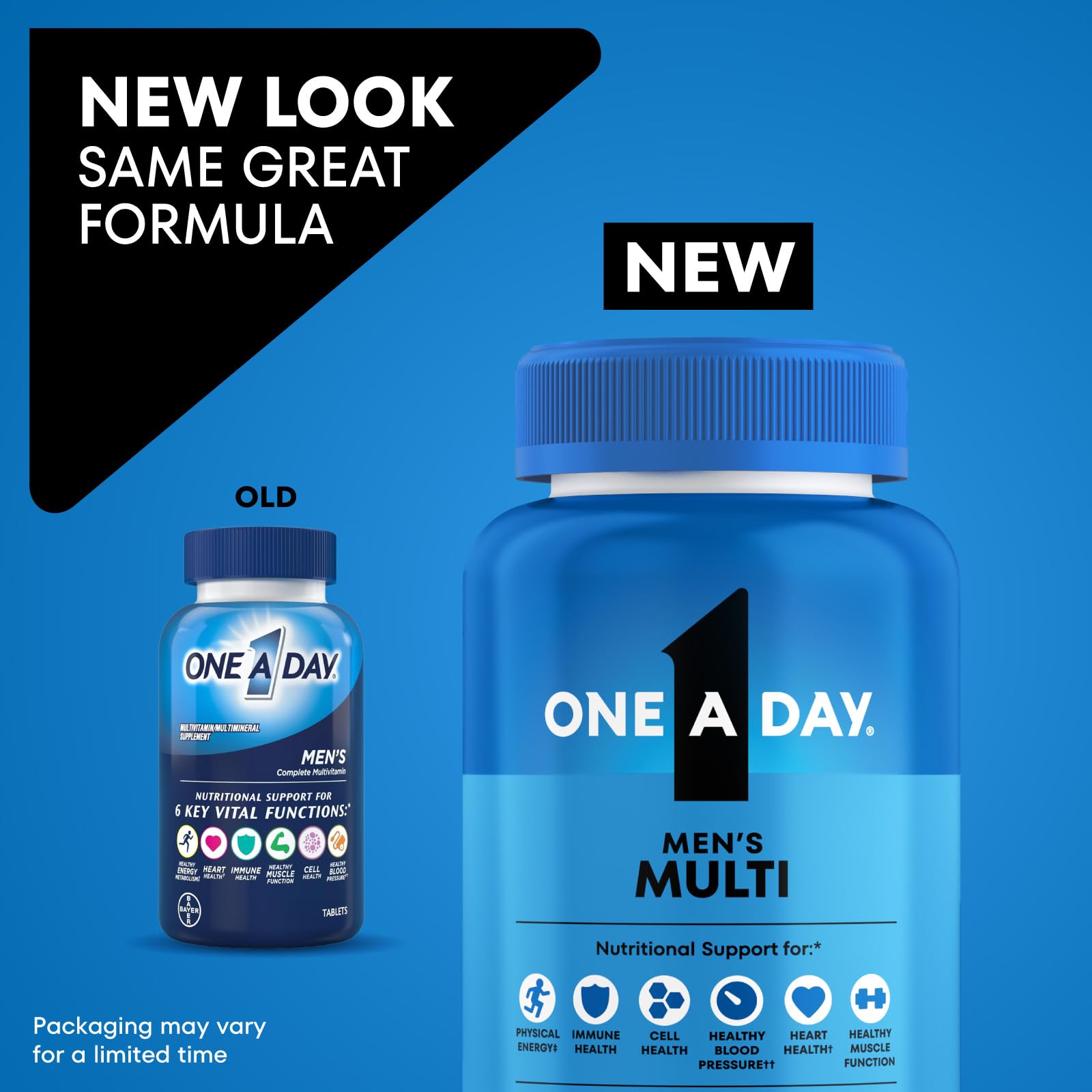 One A Day Multivitamin for Men - Daily Mens Multivitamins with Vitamin D, Zinc, Folic Acid, and B Vitamins, Physical Energy Support, 200 Count