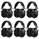 Yunsailing 6 Pcs Ear Protection Noise Reduction Headphones Nrr 28db Safety Hearing Ear Muffs Shooting Gun Range Mowing