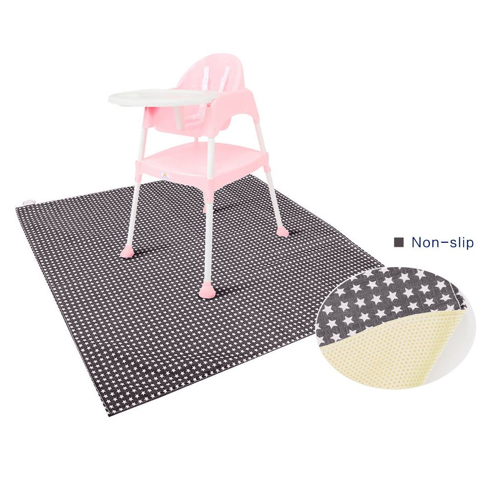 Splat Mat, Zicac Washable High Chair Mat for Floor Anti