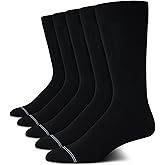 Nautica Mens Dress Socks - 5 Pack Breathable Comfort Stretch Crew-Length Work Socks for Men for Business Formal Wear (6-12.5)