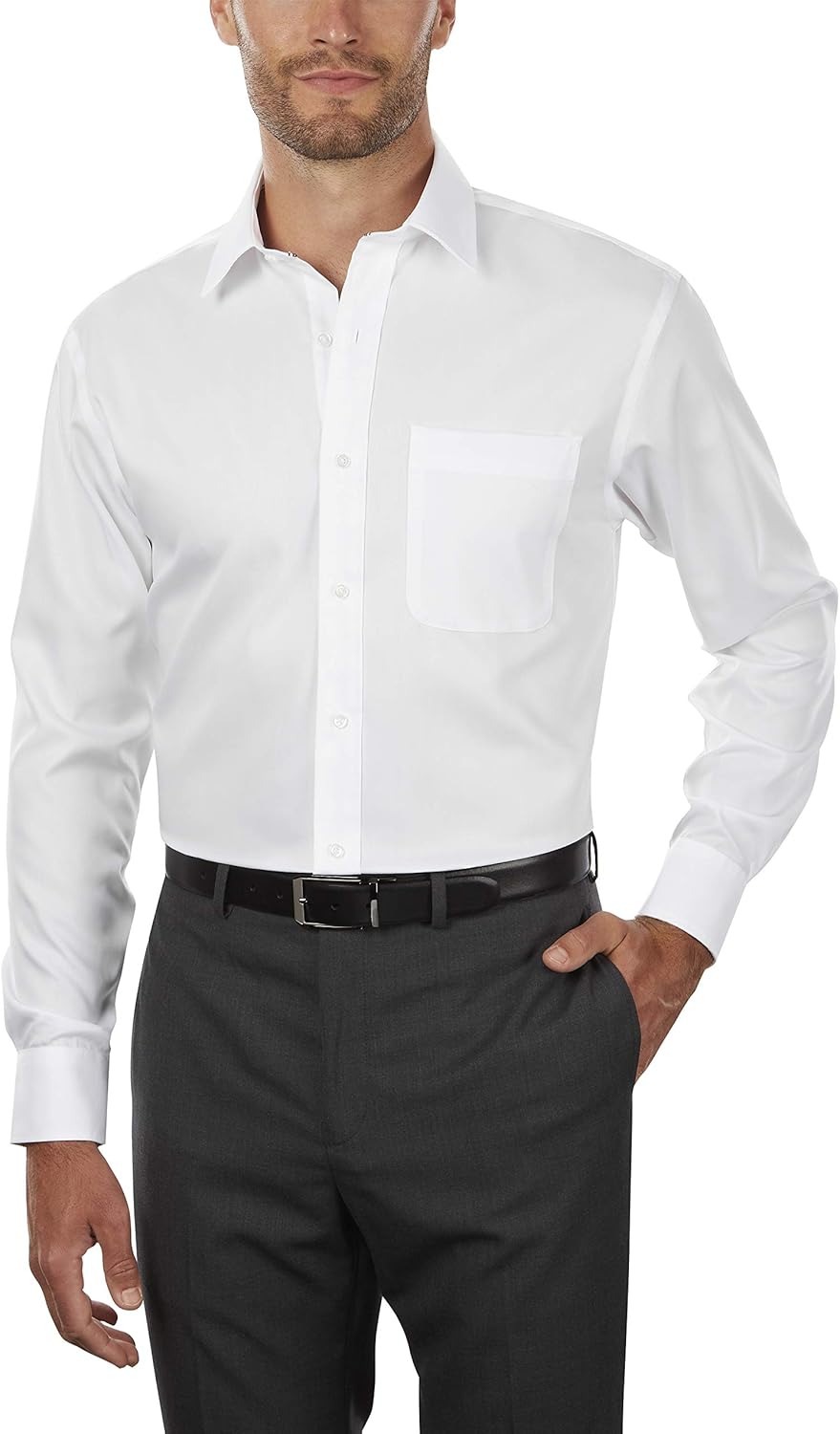 Tommy Hilfiger Men's Dress Shirt Regular Fit Non Iron Solid at  Men’s Clothing store