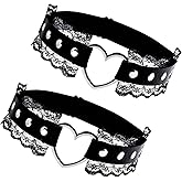 Manfnee Leather Garter Belt for Women Girl Gothic Punk Harness Black