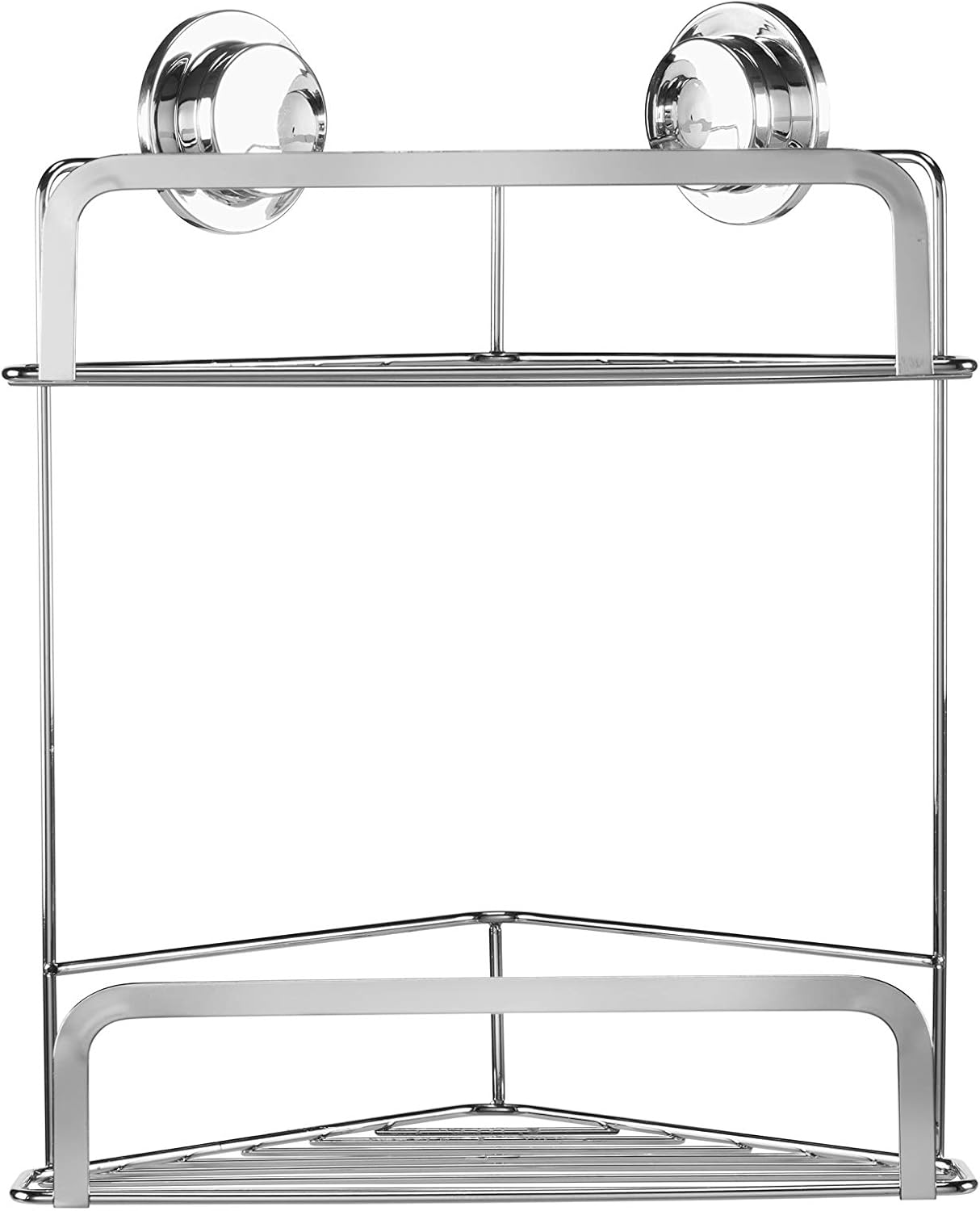 Croydex Stick 'N' Lock Two Tier Corner Shower Caddy - Image 3