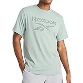Reebok Men's Logo T-Shirt, Standard Fit, Lightweight Cotton-Poly Jersey Fabric