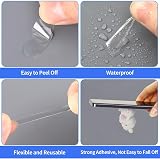 JANYUN 140 Pcs Double Sided Sticky Dots 8x10 mm Clear Removable Putty view 6