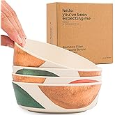 Nook Theory 4 Pack Bamboo Bowls - 18 Oz Reusable Toddler and Kids Bowl, Dishwasher Safe - Not Microwavable Bamboo Dishes (Arizona)