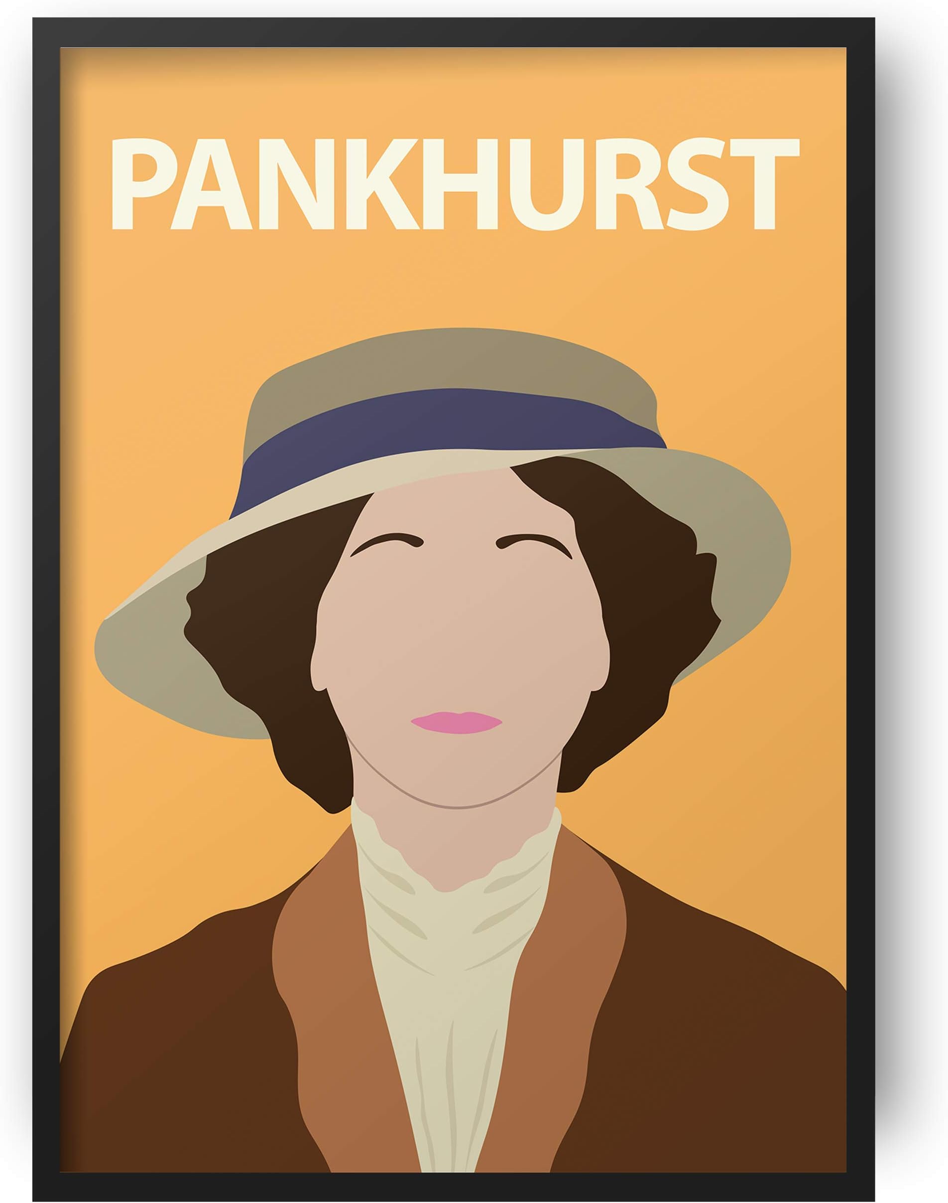 Emmeline Pankhurst Poster Print // Suffragette - Pankhurst Print - Feminist - Colourful - Minimalist - Votes For Women - Manchester - Inspirational - Classroom Poster