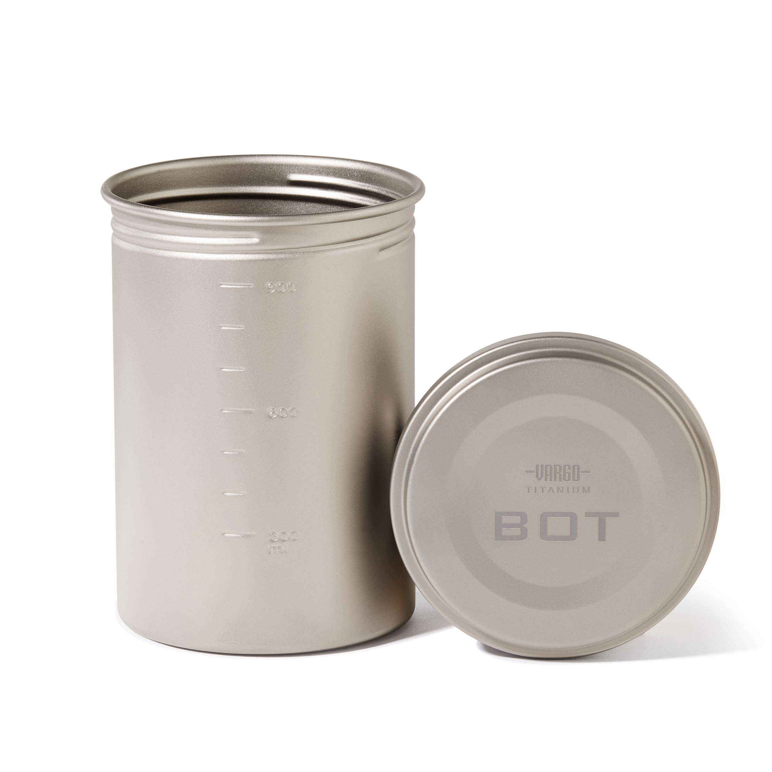 Vargo Titanium BOT Bottle Pot – 1 Liter (34 oz.) Ultralight Water Bottle Cooking Pot Weighs 147 grams (5.2 oz.) | Backpacking Camping Multipurpose Cooking Pot | Model T-427 — image 1