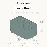 BLUE GINKGO Stackable Organizer Caddy Green Korean-Made Portable Tote view 3
