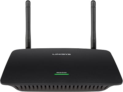 Linksys RE6500 AC1200 Dual Band WiFi Range Extender 4x Gigabit Ethernet Music