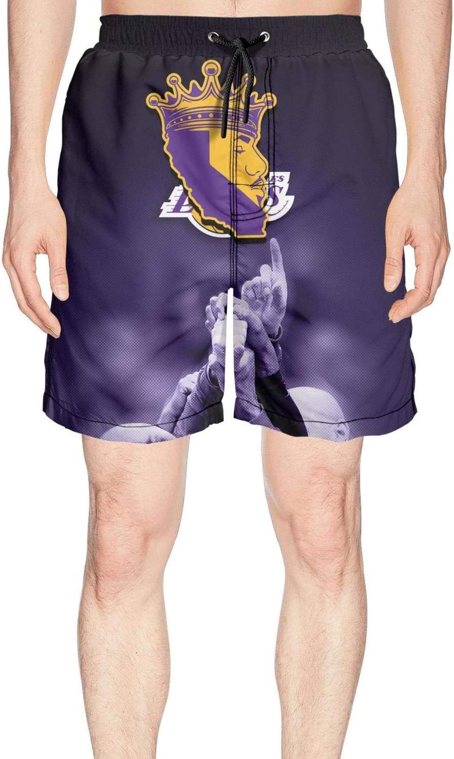 Mens Cool_labron_Romantic_Basketball Custom Breathable Quick Dry Swim Trunks