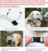 HEELE Dog Muzzle Soft Nylon Breathable Adjustable Loop Velcro Cyan Flower XS view 5