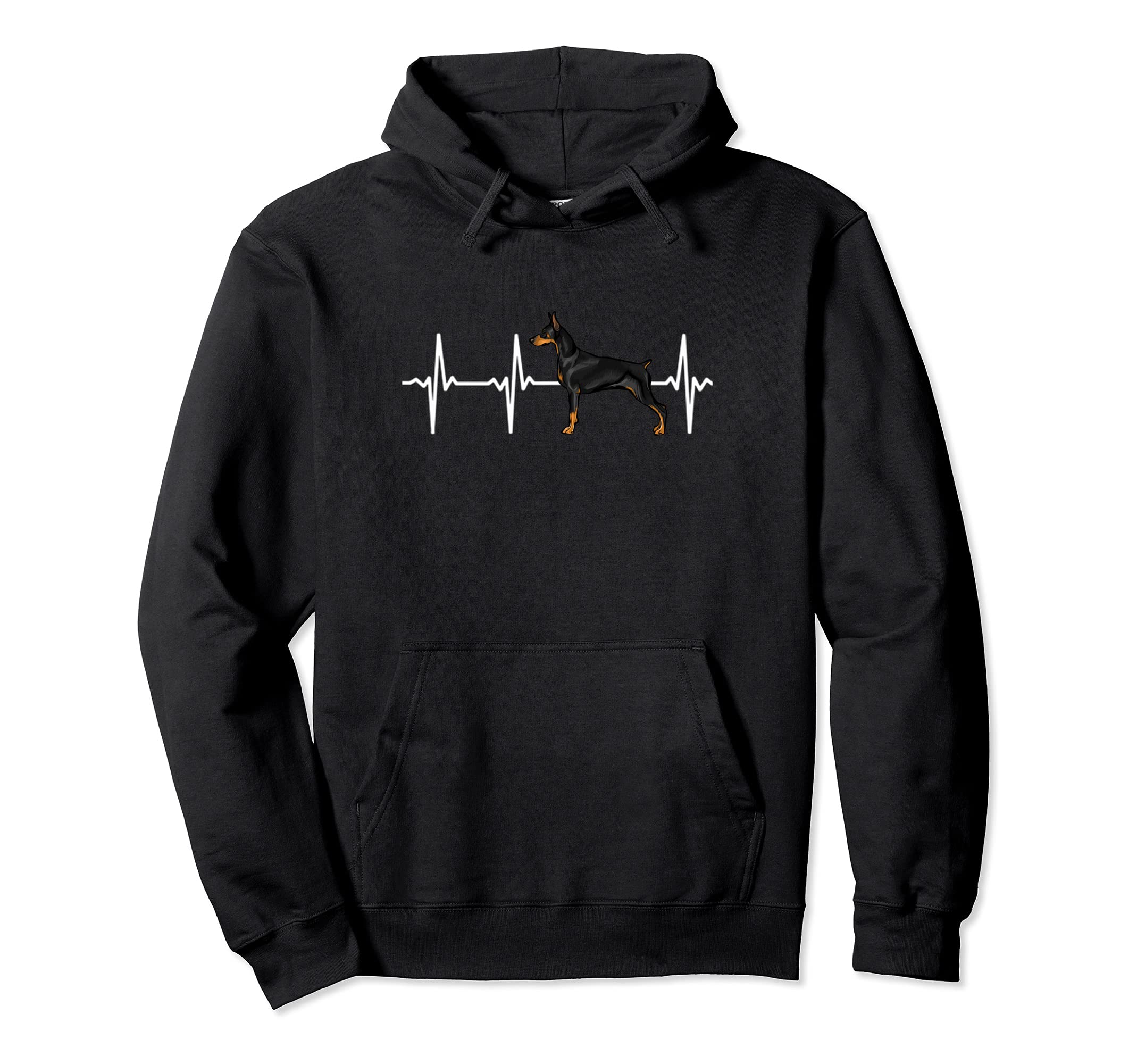 Doberman Pinscher Heartbeat Love My Dog Pullover Hoodie