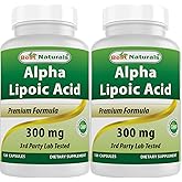 Best Naturals Alpha Lipoic Acid 300 mg 120 Capsules (120 Count (Pack of 2))