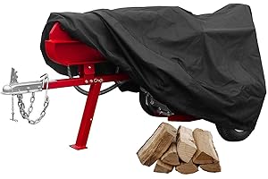 NEH Premium Waterproof Gas Log Splitter Cover - (65" x 60" x 30") - Superior All Weather Protection Storage Cover - Black