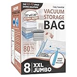 8 Pack XXL Jumbo Vacuum Storage Bags, Extra Jumbo