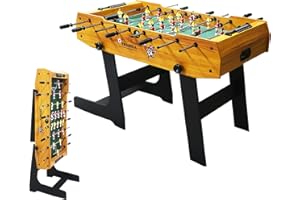 TRUIHUA 4FT Football Table Folding Foosball Soccer Indoor Game Table with 2 Balls for Family Play Sports Fun