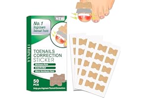 YYNRHJ Ingrown Toenail Treatment,50 Pcs No Glue Breathable Corrector Patch,Painless ingrown toenail corrector,nail correction patches,Not easy to fall off, quick repair Ingrown Nail Treatment Tool, toenail