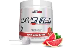 EHP LABS EHPlabs OxyShred Pre Workout Powder & Shredding Supplement - Clinically Proven Preworkout Powder with L Glutamine & Acetyl L Carnitine, Energy Boost Drink - Pink Grapefruit, 60 Servings