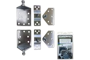 HATCHLIFT PRODUCTS Hatchlift Mounting Brackets - Adjustable Shock Mount Kit with Ball Studs, Nyloc Nuts, Zinc-Coated Steel for RVs, Marine, Truck Toppers, Cabinets, Gas Struts, Automotive Use - 10mm, Standard