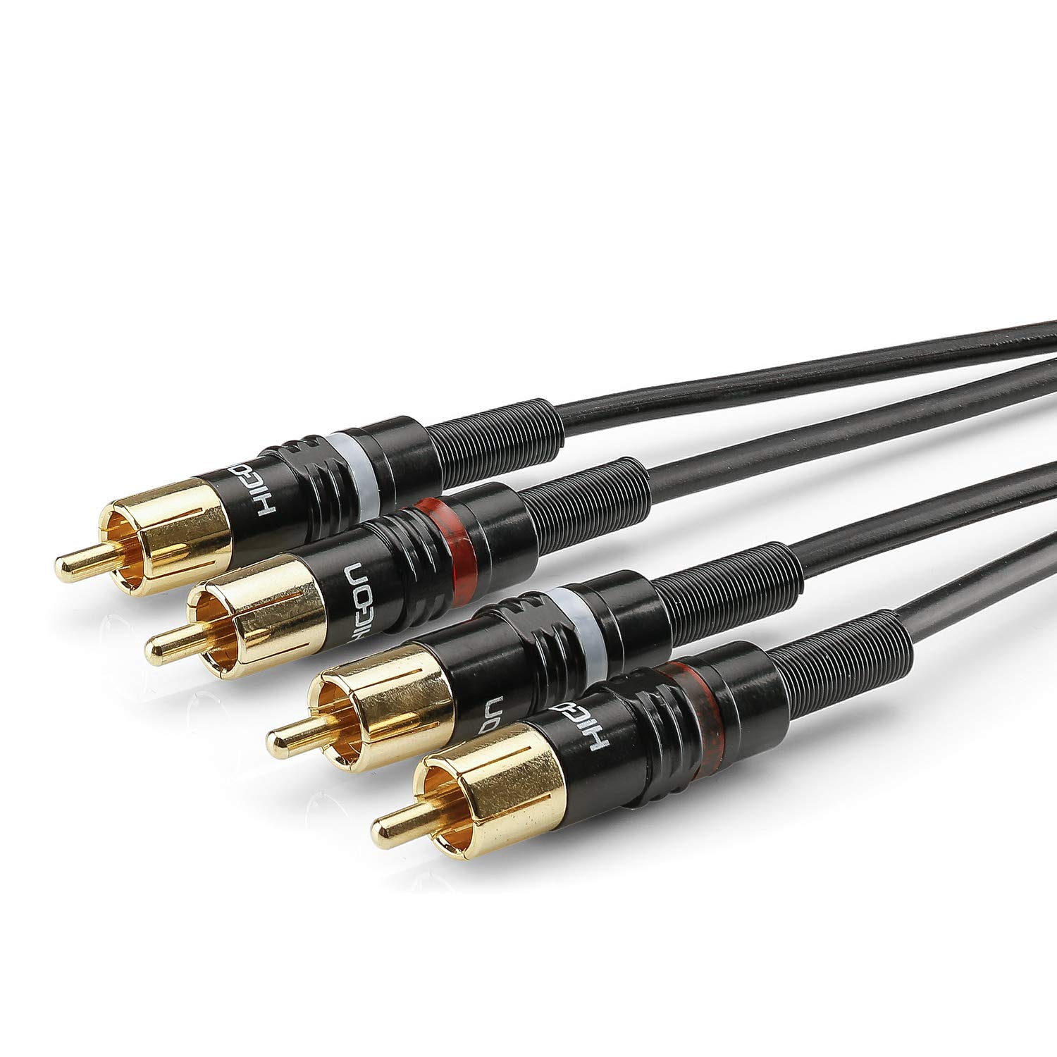Sommer Cable Basic+ HBP-C2-0600 6m Black Male-to-Male RCA Audio Cable for Home Cinema, Desktop Synthesizer, Tablet