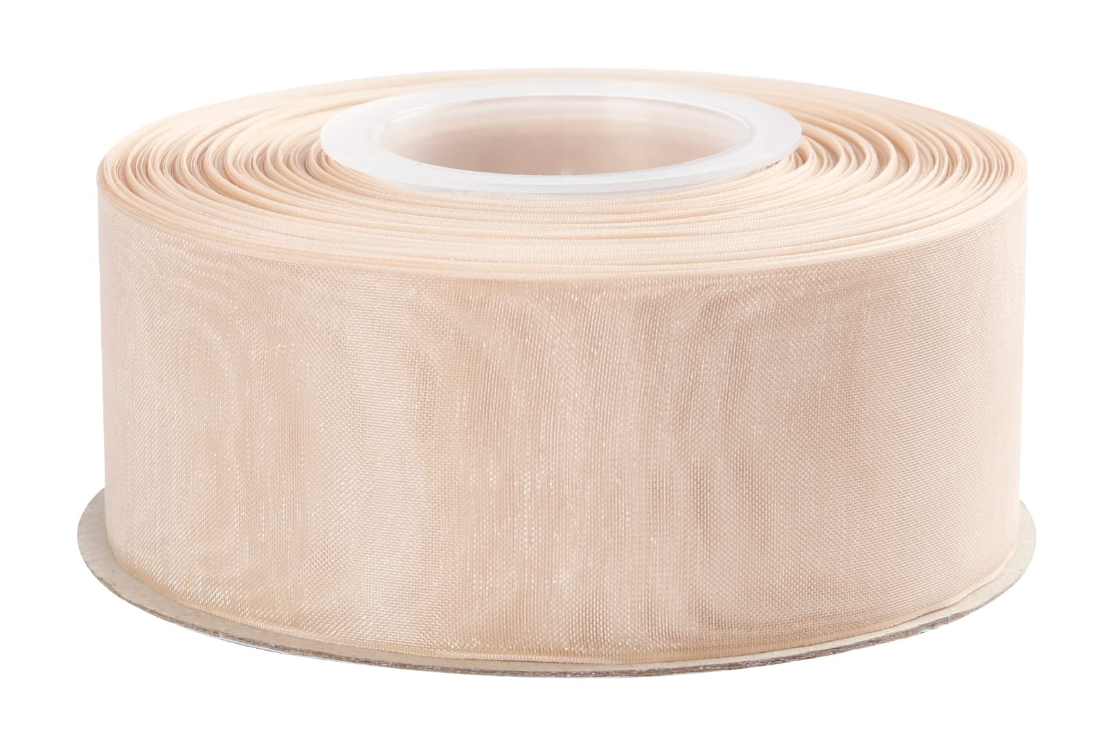 Joycrosso 38mm Tan Shimmer Sheer Organza Ribbon Sheer Chiffon Ribbon 45 Meters-Roll Multiple Colors Available for Gift Wrapping Wedding Events Christmas Décor