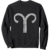 Zodiac Sign Aries (Vintage Gray) Aries Sweatshirt