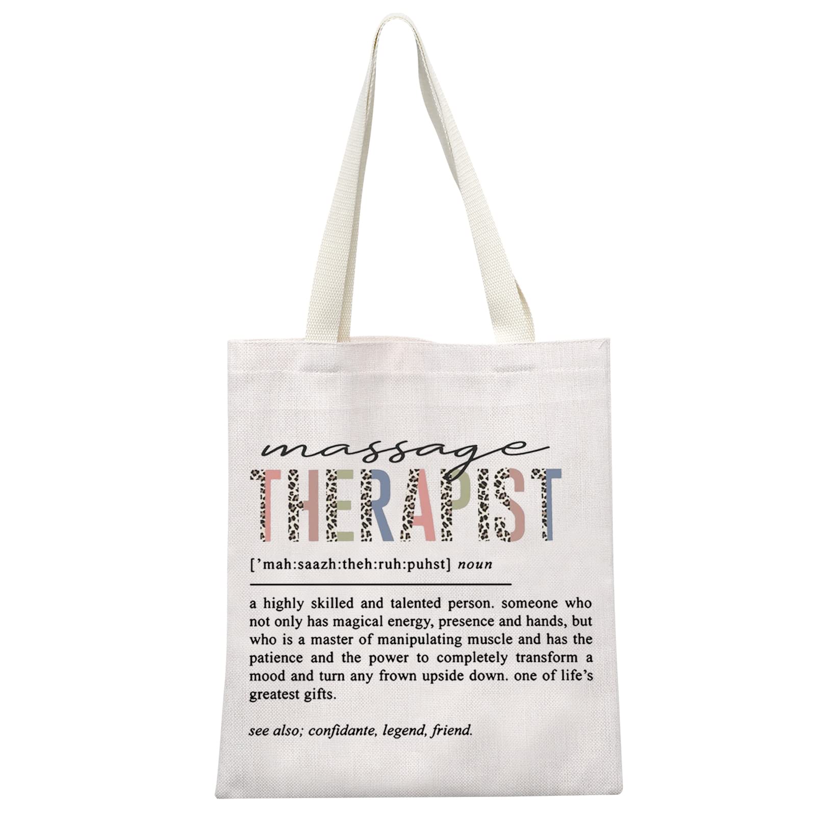 JTOUK Massage Therapist Gift Massage Therapist Appreciation Gift Massage Therapist Definition Tote Bag For Masseuse Massotherapist (Massage Therapist Tote EU)