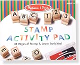 Melissa & Doug Deluxe Letters Numbers Wooden Stamp Set Activity Book Kids 4+ view 4