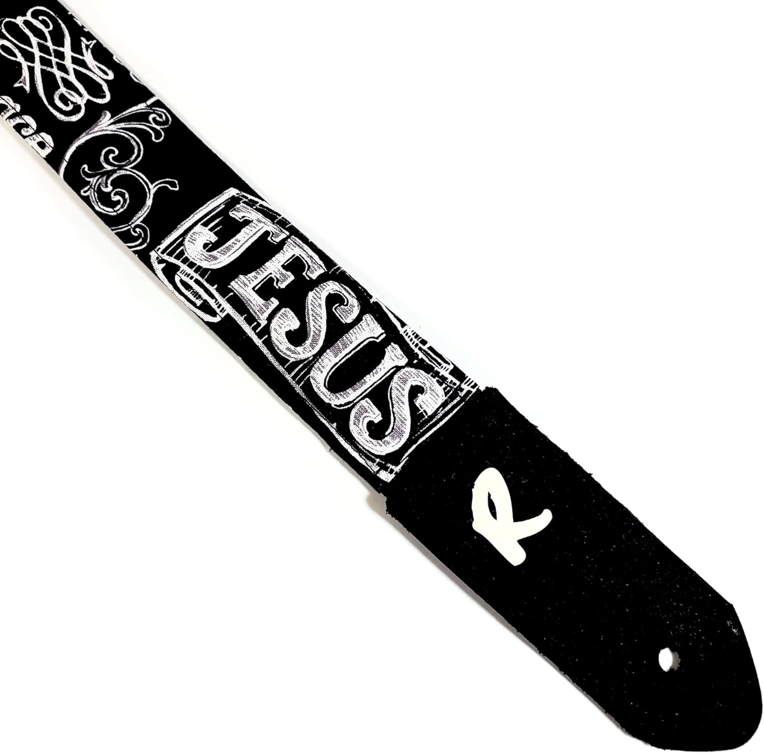 Mixed Media - Ukulele Strap Jesus Christian Religious Ukulele Strap Adjustable Double Padded Genuine Uke Strap Leather plastic hardware Ukulele Strap Strong Back Straps