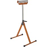BORA Roller Stand Adjustable Height Support Stand For Table Saw &amp; Miter Saw | Stable A-frame support - height adjustable roller stand for woodworking outfeed - foldable extension