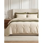 Muslin Duvet Cover King Size, 100% Washed Cotton Duvet Cover Set | Ultra Soft Comforter Cover Linen Like, 3 Pieces Minimalist Gauze Duvet Cover with 2 Pillowcases, 90"x104", Off-White