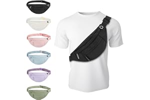 Frenou Large Fanny Pack For Women And Man Crossbody Bag Cross body Bag With Adjustable Strap For Travel Running Hiking Walking Workout Black