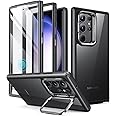 ESR for Samsung Galaxy S23 Ultra Case, S23 Ultra Case with Screen Protector, Built-in Camera Ring Stand, Shock Armor Kickstand, 2 Screen Guards, Black