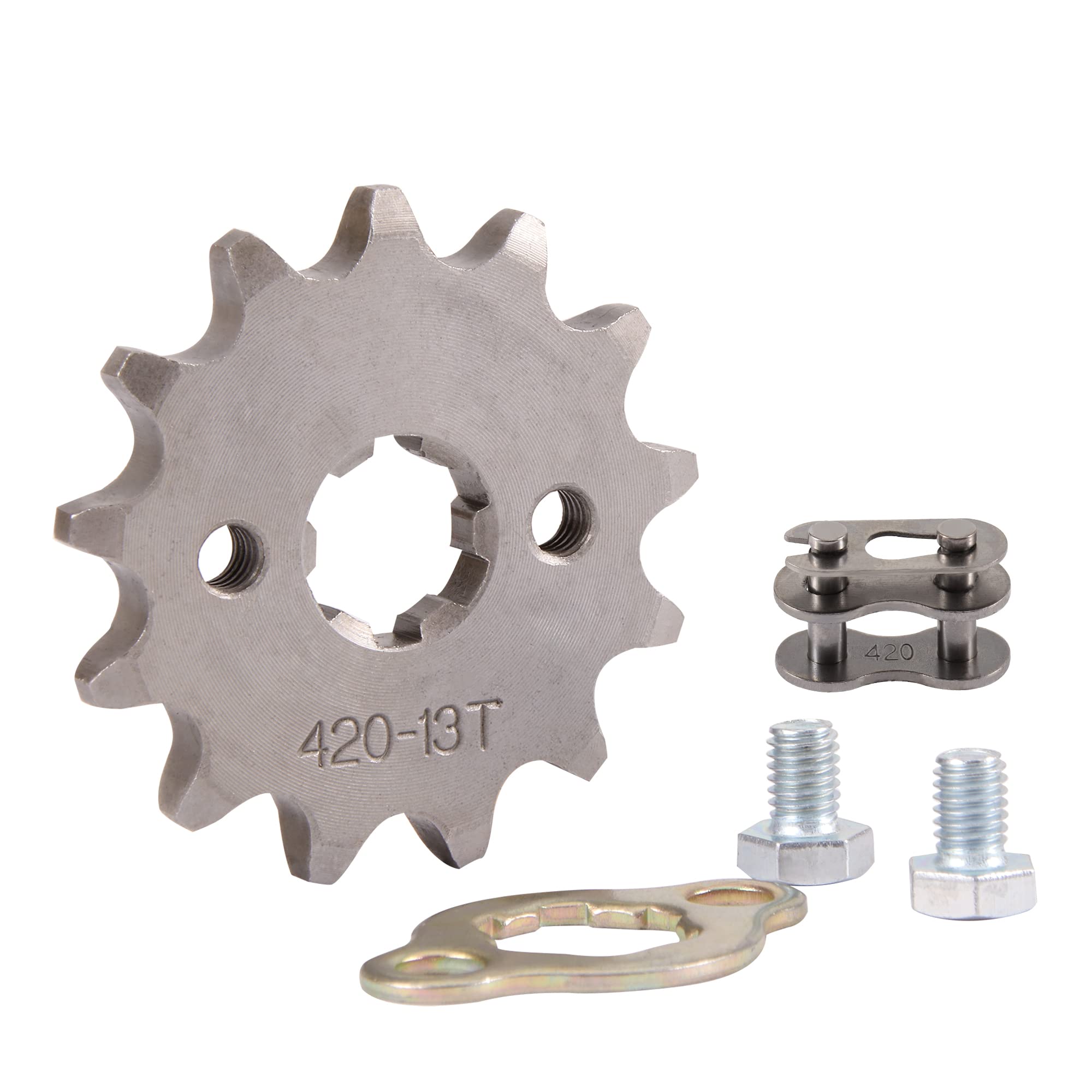 WOOSTAR Motorcycle 420-13T Front Sprocket 17mm Replacement for 50cc 70cc 90cc 110cc 125cc Dirt Pit Bike Mini Bike ATV 4 Wheeler Moped