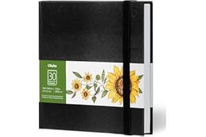Ohuhu Alcohol Marker Pads Art, 6.9 × 6.5 Mini Paper Size, 120LB/200GSM Heavy Smooth Drawing Sketchbook, 30 Sheets/60 Pages, H