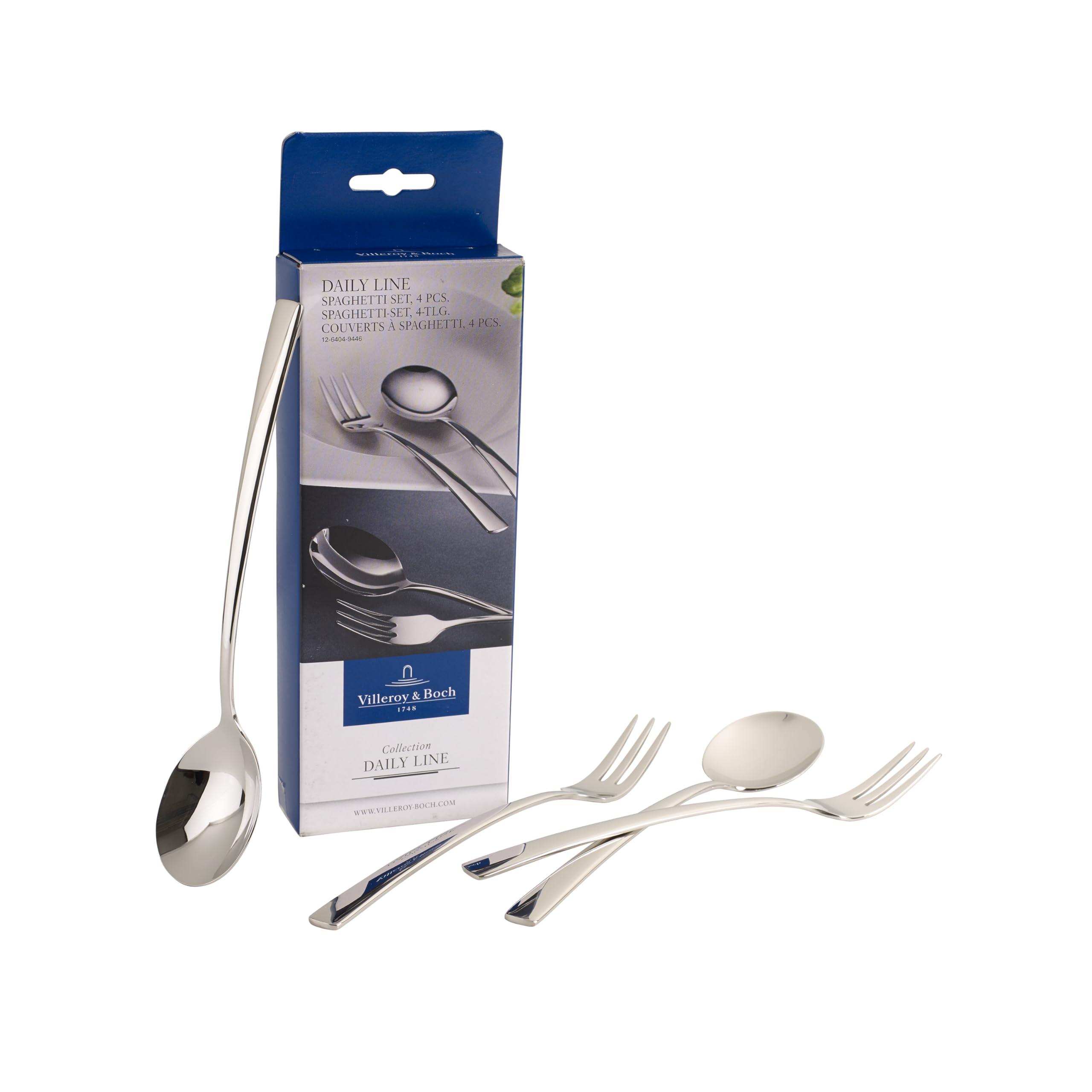 Villeroy & Boch - Daily Line Specials Spaghetti Set, 4 pt., cutlery set consisting of spoon and fork, stainless steel, 265x85x30mm, dishwasher safe