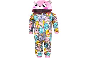 AMERICAN MARKETING ENTERPRISES AME Sleepwear Girls' Care Bears Love A Lot Bear and Friends Hooded Blanket Sleeper (6/6X) Pink