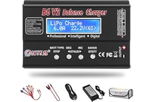 AORIKA LiPo Battery Charger Fast Balance Charger for RC Car 1S-6S LiPo/Li-Fe/LiHV/Li-ion 1S-15S NiMH/NiCD Packs with LCD Display Hobby