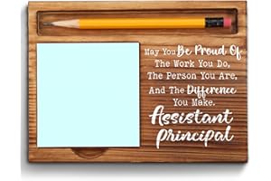VIZUZI Assistant Principal Gifts, Assistant Principal Appreciation Gifts, Thank You Gifts for Assistant Principal, Vice Principal Office Desk Decor Gifts Self-Stick Note Pad Holders ZSS3