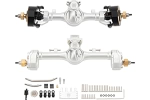 MEUS RACING Mullet Setup SCX24 V2 Axles with 3-Section CVD for Axial 1/24 SCX24 RC Crawler (Silver)