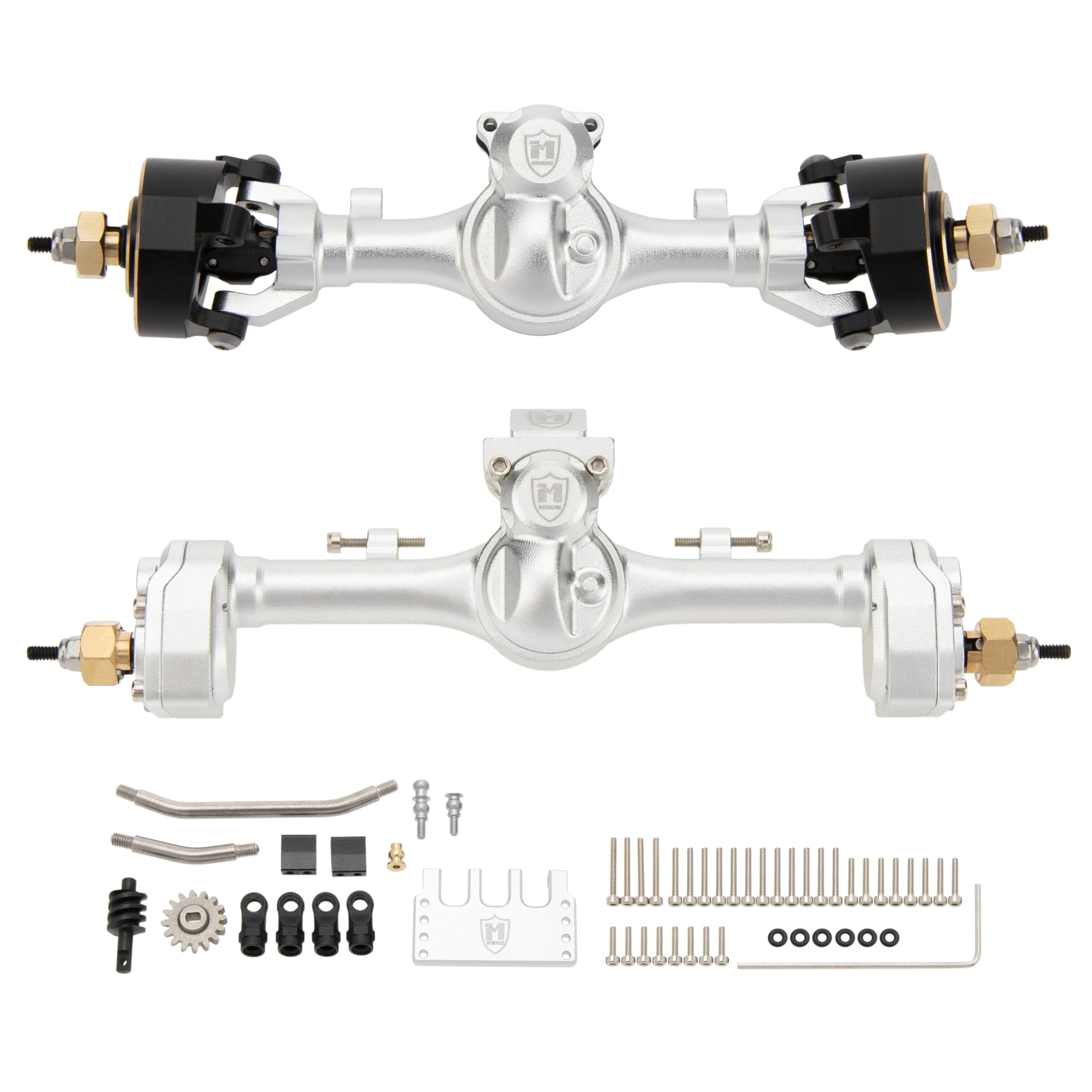 Photo 1 of MEUS RACING Mullet Setup SCX24 V2 Axles with 3-Section CVD for Axial 1/24 SCX24 RC Crawler (Silver)