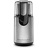 KitchenAid BCG111OB Blade Coffee Grinder, 4 oz, Onyx Black | Quickly Grinds Beans for Fresh Coffee, One-Touch Operation, Removable Stainless Steel Bowl, Measures for 4, 8, 10 or 12 Cups
