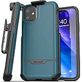 Encased iPhone 11 Belt Clip Holster Case (2019 Rebel Armor) Heavy Duty Protective Full Body Rugged Cover with Holder (Turquoise Blue)